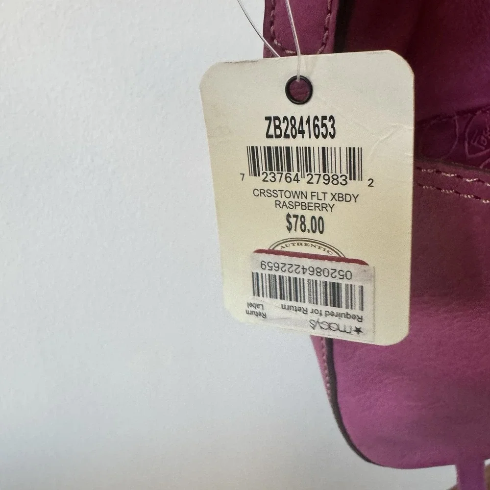 NWT Fossil Traveler Vintage Y2K Hot Pink Crossbody Bag Barbie Biker Boho Chic